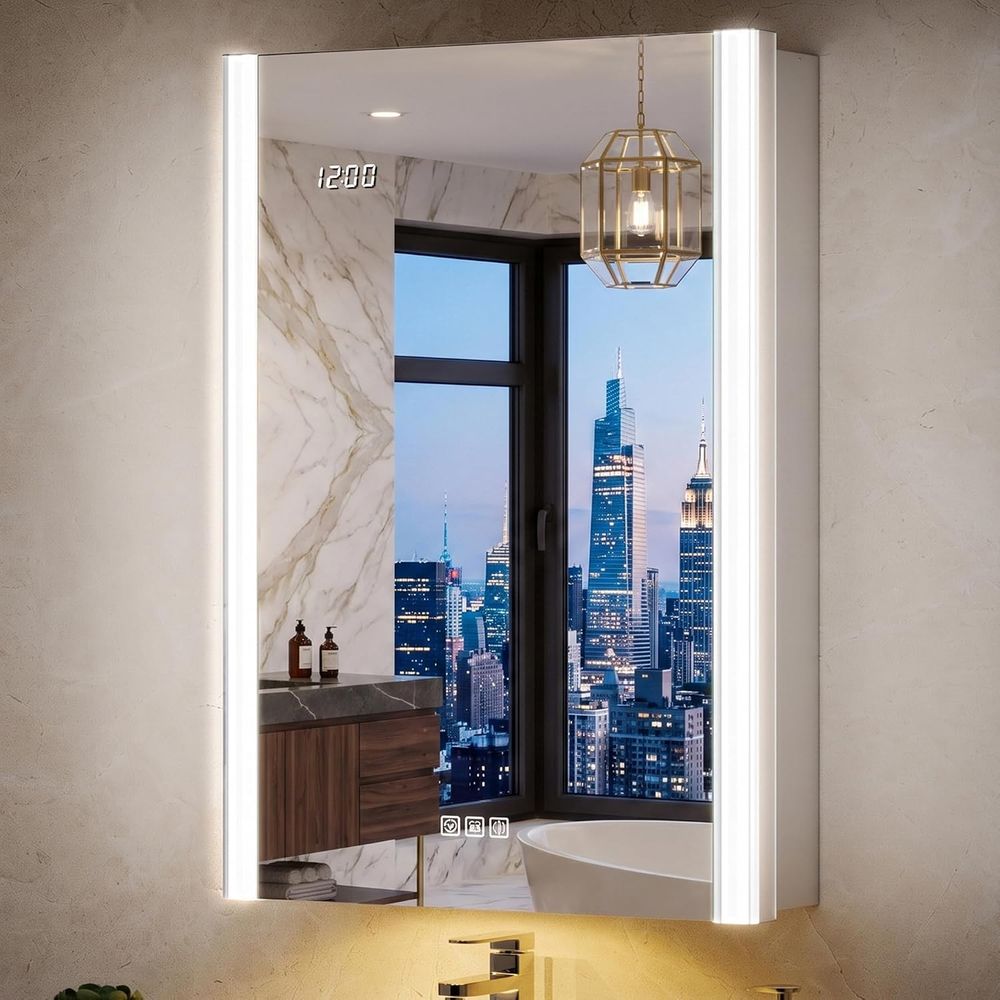 Smart Night Light - مرآة خزانة أدوية مضاءة 20x32 مع