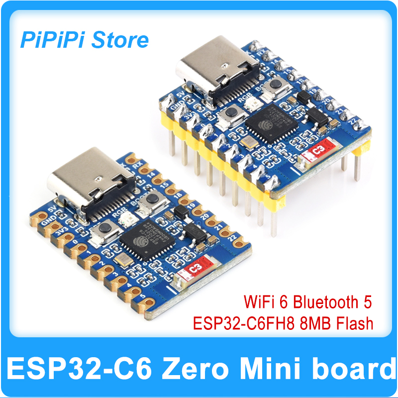 Smart Home Esp32 - لوحة تطوير ESP32-C6 Zero فائقة الصغر