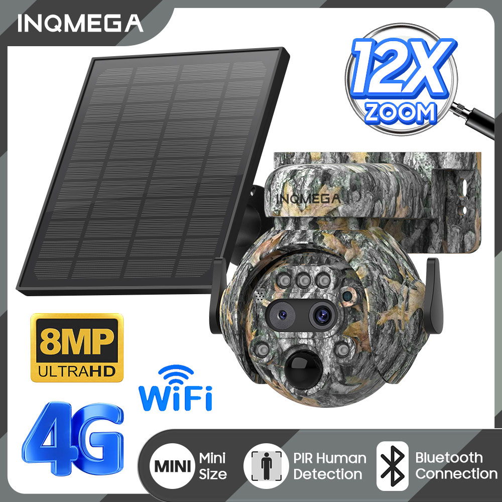 Smart Home Cctv - INQMEGA 8MP كاميرا تعمل بالطاقة الشمسية