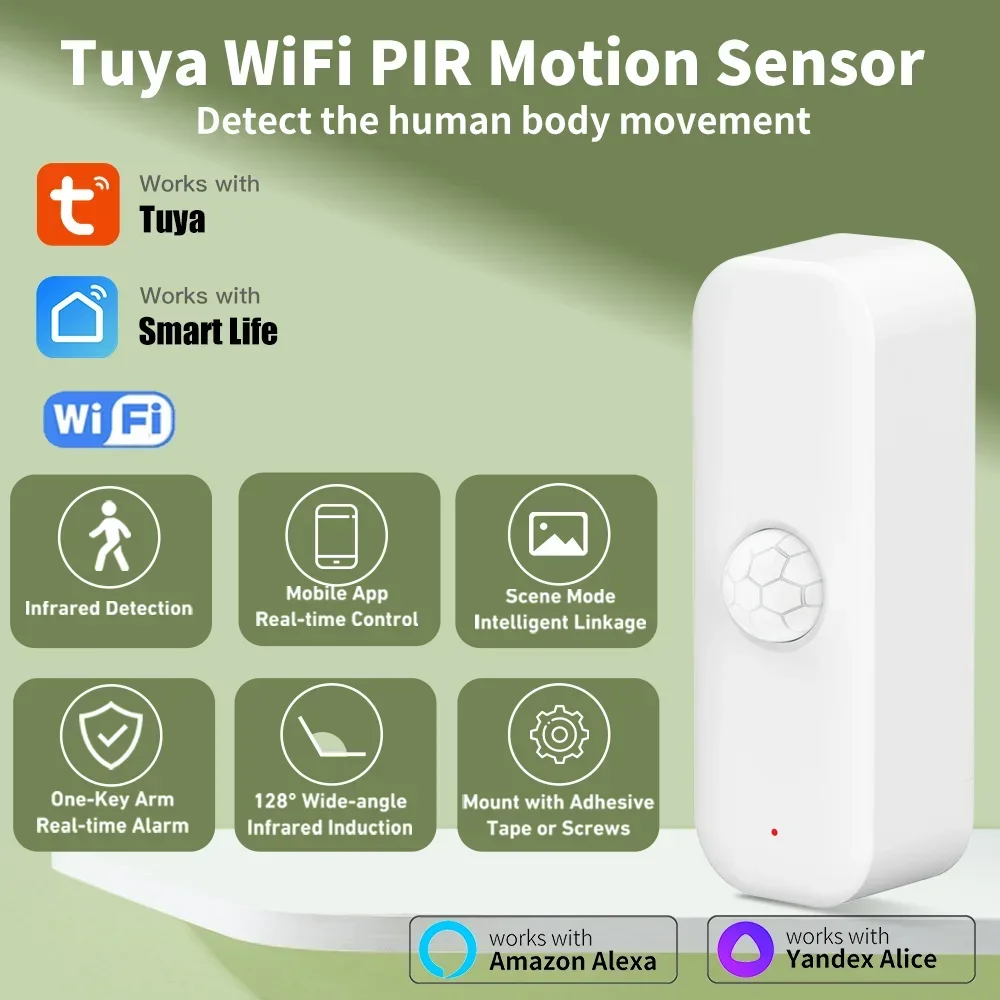 Smart Home Sistem - Tuya WiFi محس حركة PIR الذكية