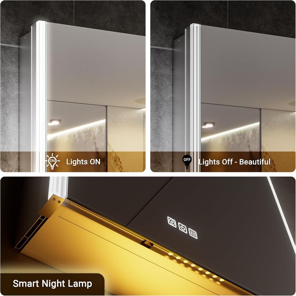 مرآة خزانة أدوية مضاءة 20x32 م - مراجعة Smart Night Light وسعره
