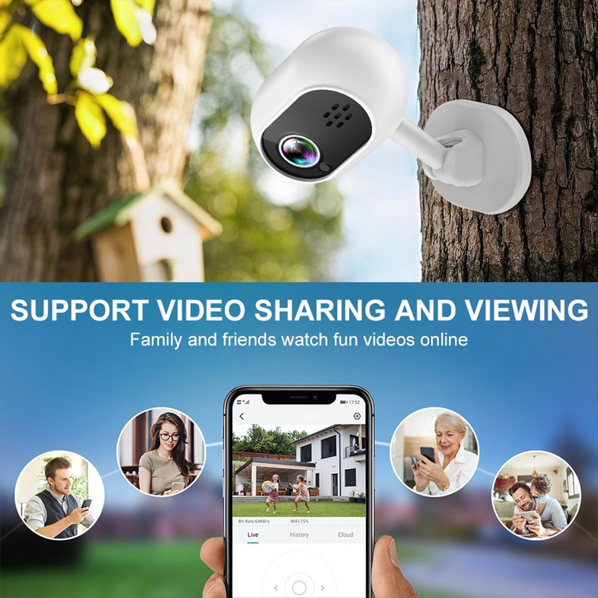 كاميرا واي فاي ذكية صغيرة A4 ب - مراجعة Smart Home Cctv وسعره