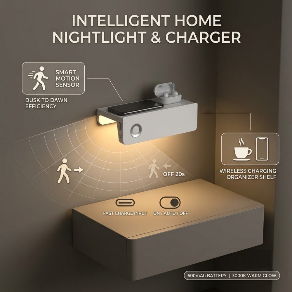 مصباح خزانة لاسلكي LED ذكي مع  - مراجعة Smart Night Light وسعره