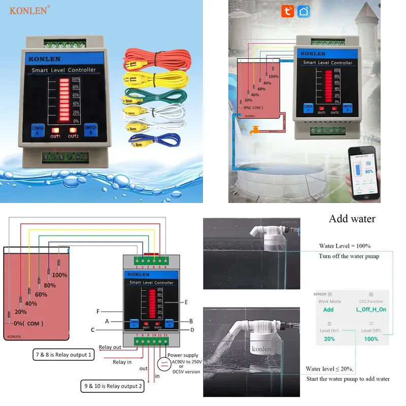 جهاز استشعار مستوى المياه KONL - مراجعة Wifi Water Sensor وسعره