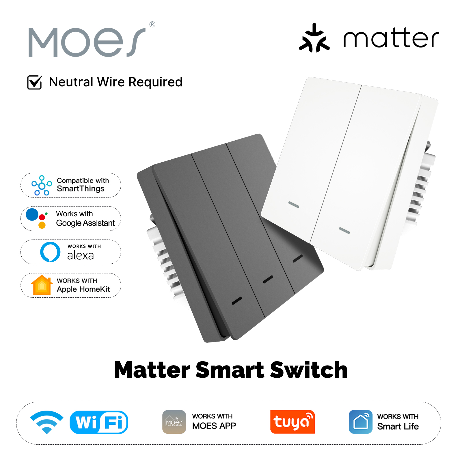 MOES Matter Tuya WiFi مفتاح ال - مراجعة Smart Home Sistem وسعره