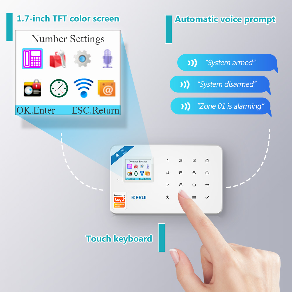 KERUI W181 نظام إنذار الأمن ال - مراجعة Smart Home Cctv وسعره